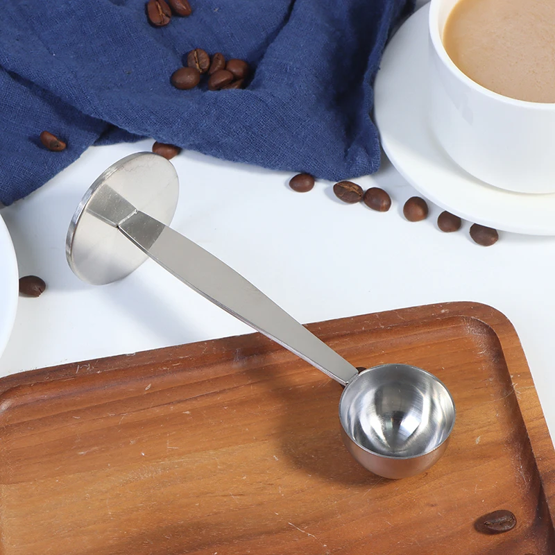 

Dual-purpose Espresso Coffee Bean Spoon Measuring Scoop Coffee Tamper Too