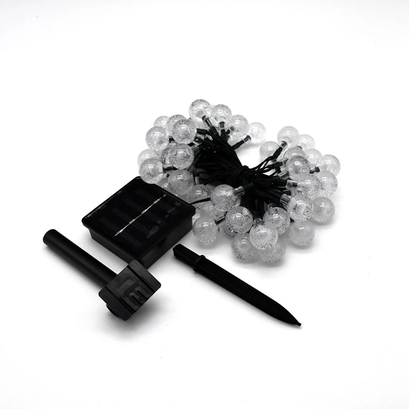 

7M 50LEDs Solar String Lights LED Solar Globe Fairy Garden Lamp Crystal Ball Outdoor Waterproof Solar Powered String Light Decor