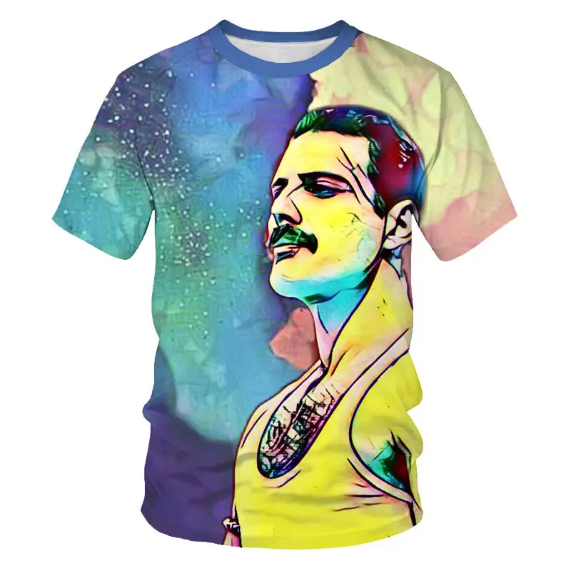 Freddie Mercury The queen Band Футболка Мужская Хип-Хоп рок хипстерская футболка повседневные футболки harajuku Top TeesStar футболка Размер S-6XL