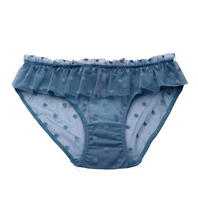 SP&ampCITY Sweet Girl Dot Lace Women Underpants Cute Ruffle Transparent Panties Sex String Soft Seamless Briefs Mesh Lingerie | Женская