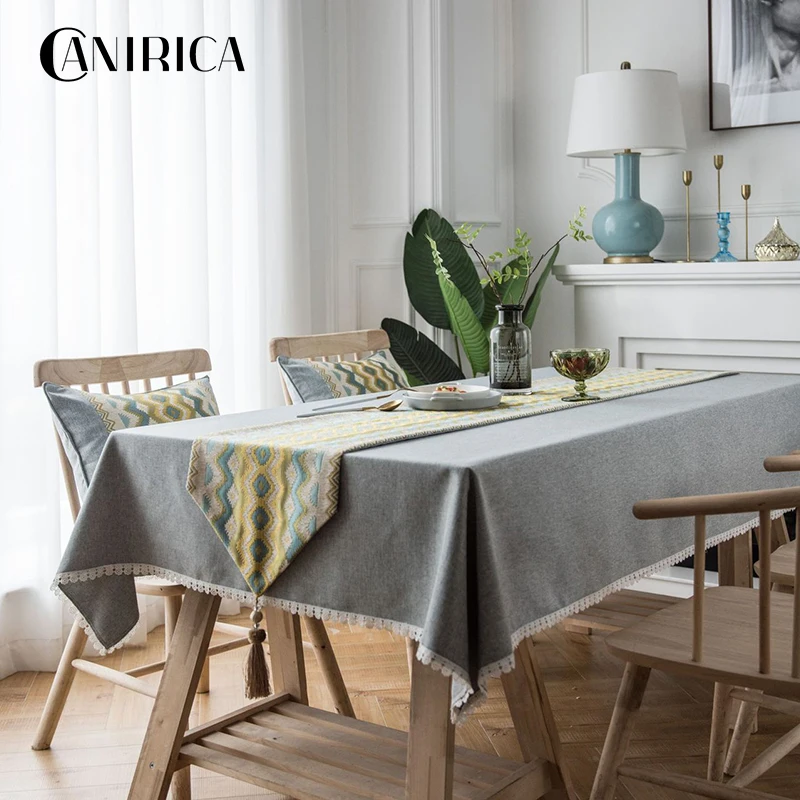 CANIRICA настольная дорожка с кисточками Настольная современный шкаф флаг Tafelloper