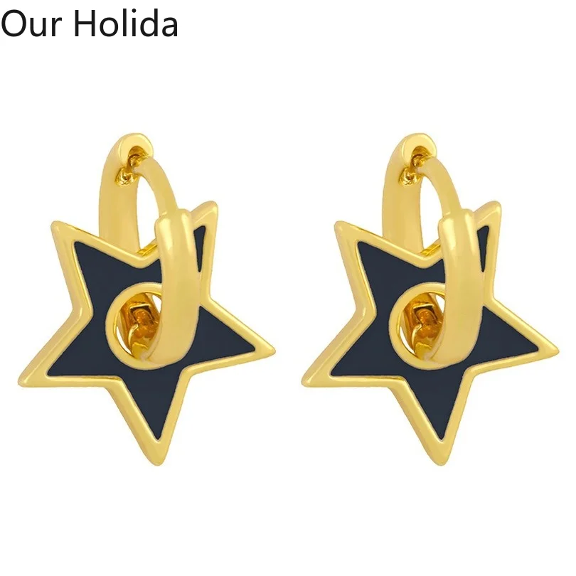 

Wholesale Jewelry Fashion Five-pointed Star Earrings Ins Popular Earrings Gifts for Women Stud Earrings Earrings Boho