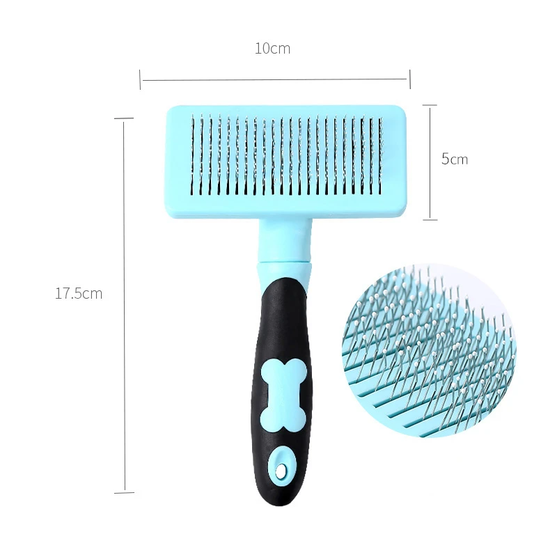 Pet Grooming Brush Brosse Cheveux Crepus Anti Poils Chien Et Chat Accessoires Pour Animaux De Compagnie Tool Pet Hair Comb Dog images - 6