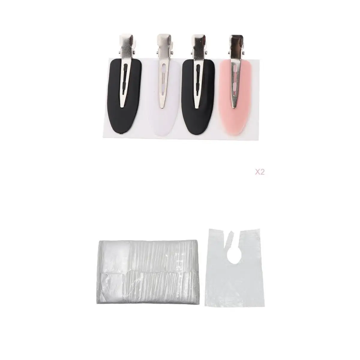 

100 Pieces Disposable Haircut Capes Hairdressing Salon Home Shawls Apron With 8