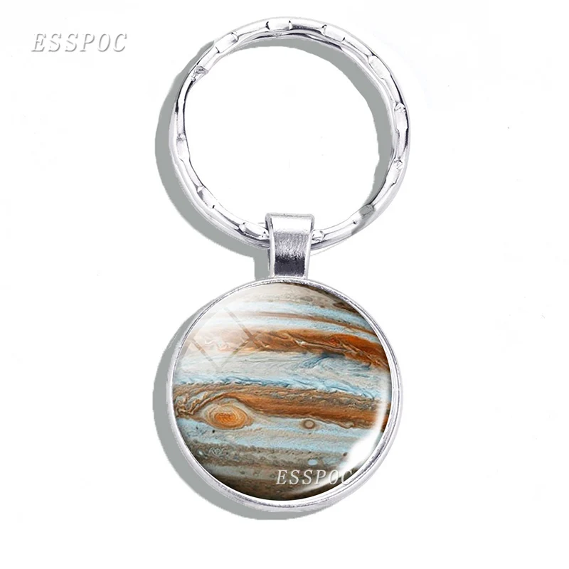 Брелок с солнечной системой Юпитер земля ртуть солнце луна стекло кабошон