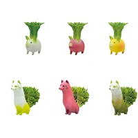 genuine anime gashapon cute and cute vegetable elf animal fox pig action figure model ornament kidstoy christmas gifts