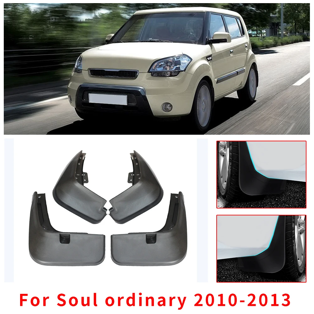 

4Pcs Car Mud Guards For Kia Soul 2010 2011 2012 2013 Splash Guards Over Fender Kit Car Styling Fender Accessories Mud Flaps