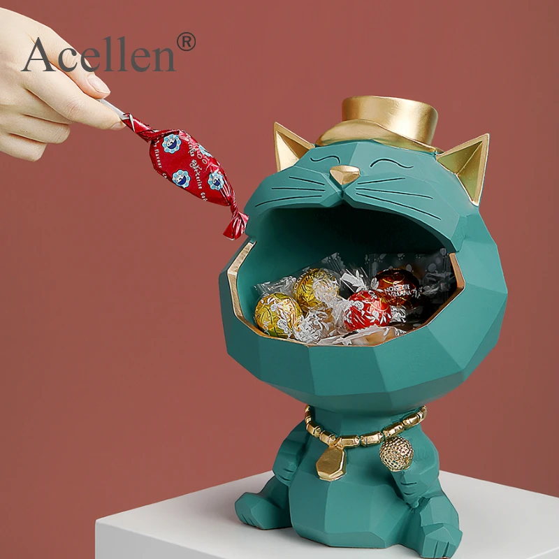 Статуэтка Lucky Cat домашний декор Современная Скандинавская коробка для хранения