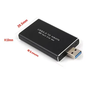 mini usb3 0 to msata enclosure ssd hard usb disk adapter portable box m2 ssd external hdd mobile box work trim female connector free global shipping