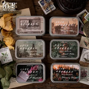 60 шт.упак. штамп коллекцией Винтаж завод Цветочный канцелярские наклейки Скрапбукинг дневник этикетка школьные канцелярские принадлежности