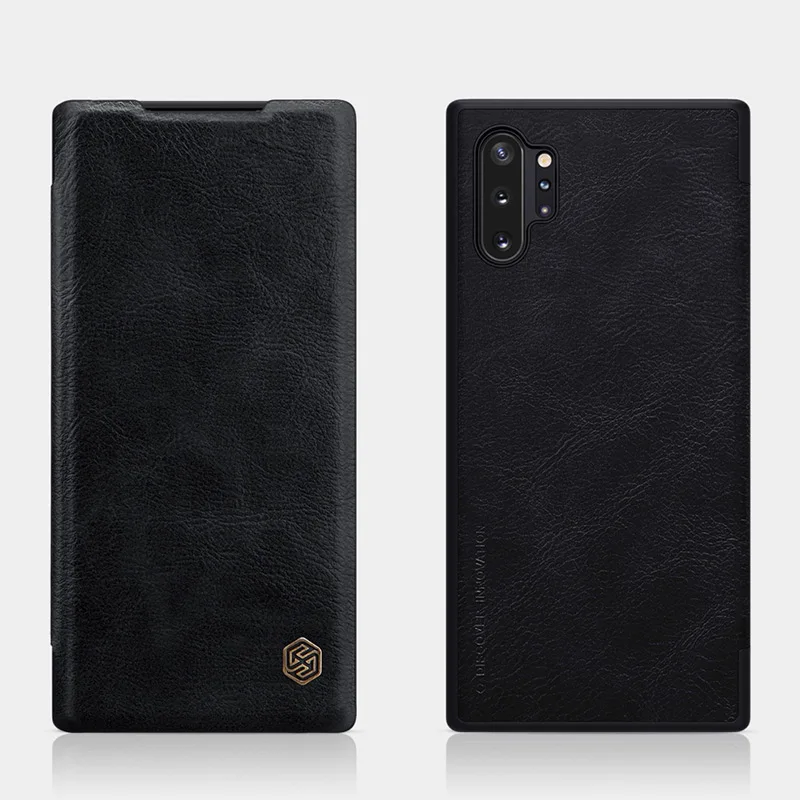 Nillkin Qin Роскошный ультра тонкая Книга Флип кожаный чехол для samsung Galaxy Note 9 10 S9 S10 Plus S10E Note10 Plus слот для карт