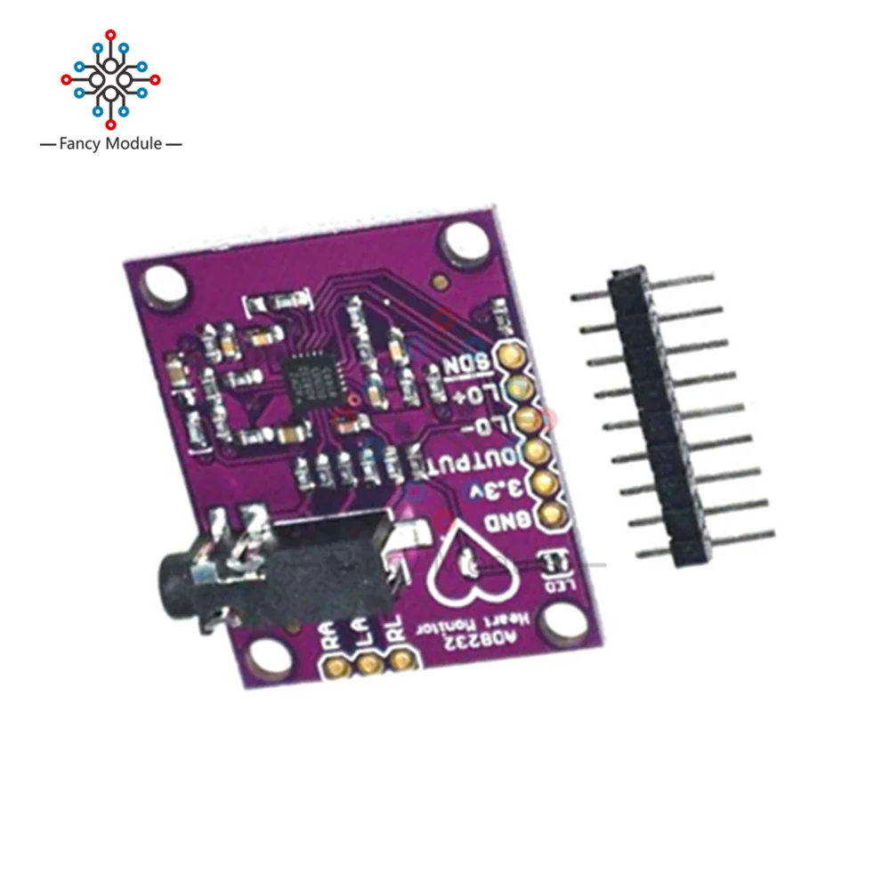 AD8232 физиологическое измерение пульса сердца ЭКГ био Монитор датчик Модуль платы