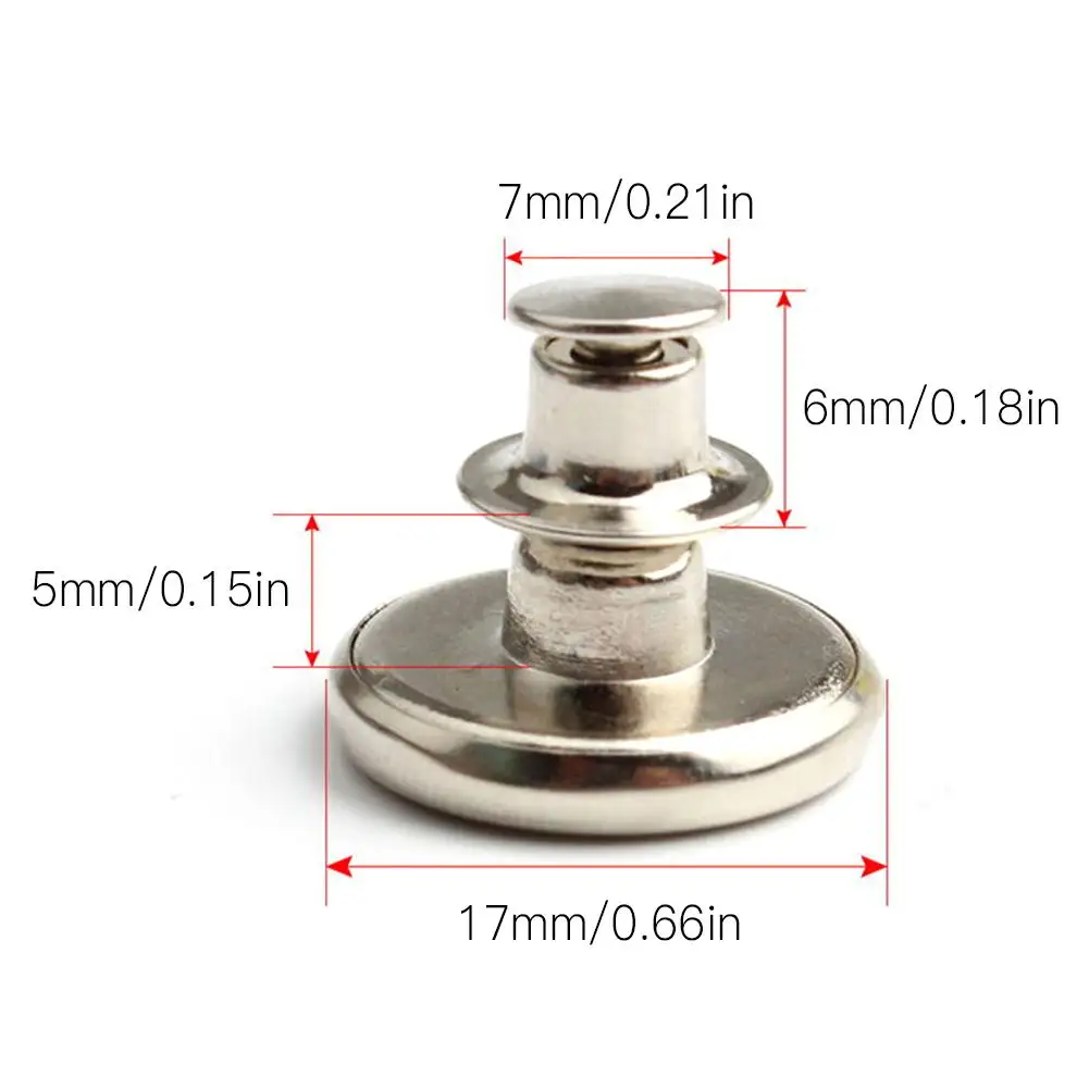 Металлические пуговицы универсальные джинсы пряжки металлические без швов