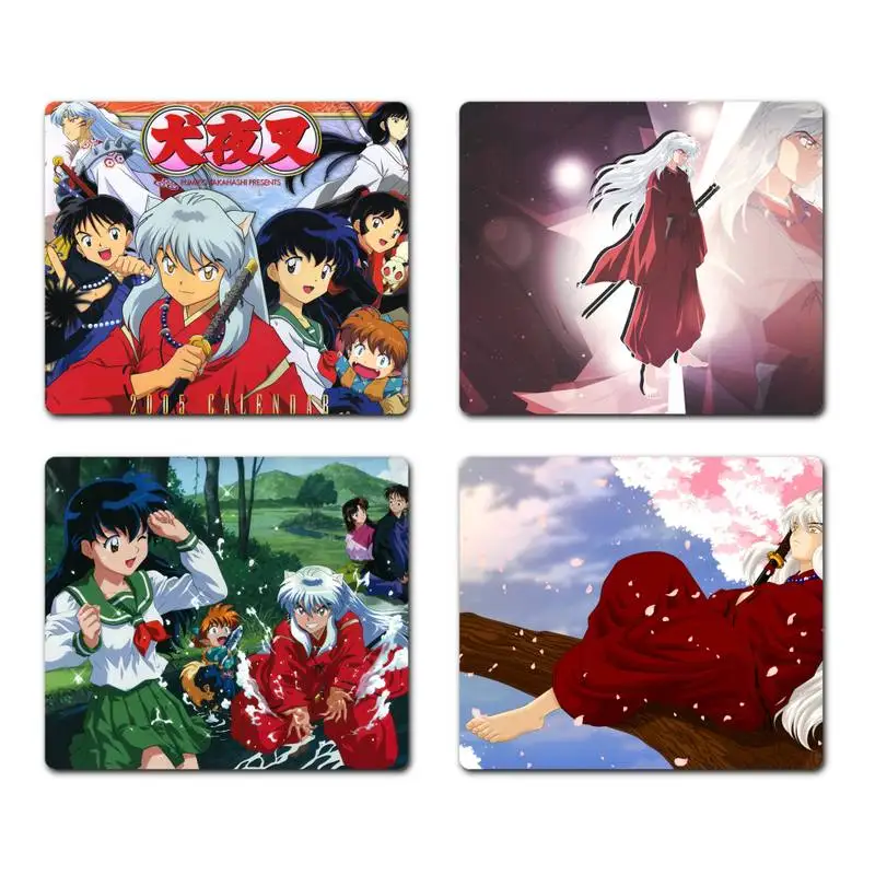 

Силиконовый большой/маленький коврик для мыши Inuyasha с аниме, игровой коврик для мыши, настольный защитный игровой коврик, Нескользящая подуш...