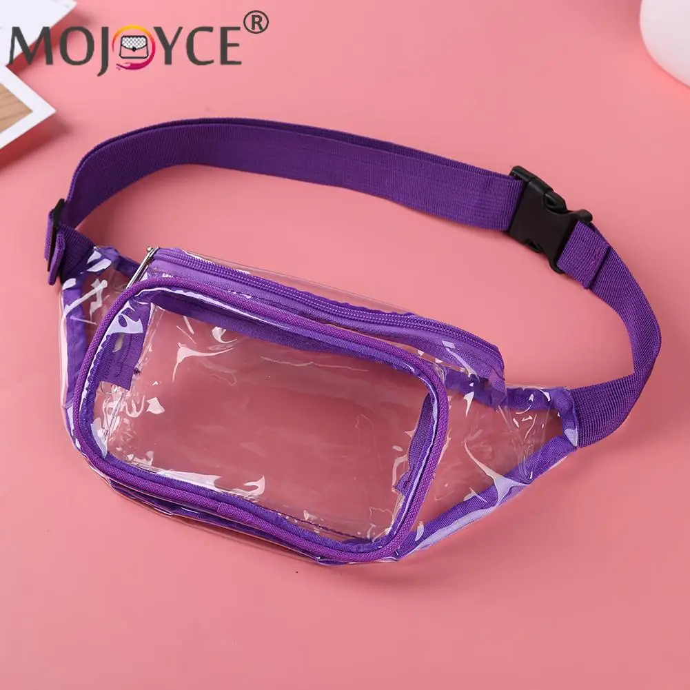 

Модная прозрачная Водонепроницаемая нагрудная сумка, Повседневная Мягкая поясная сумка из ПВХ, портфель, однотонные маленькие сумки через ...