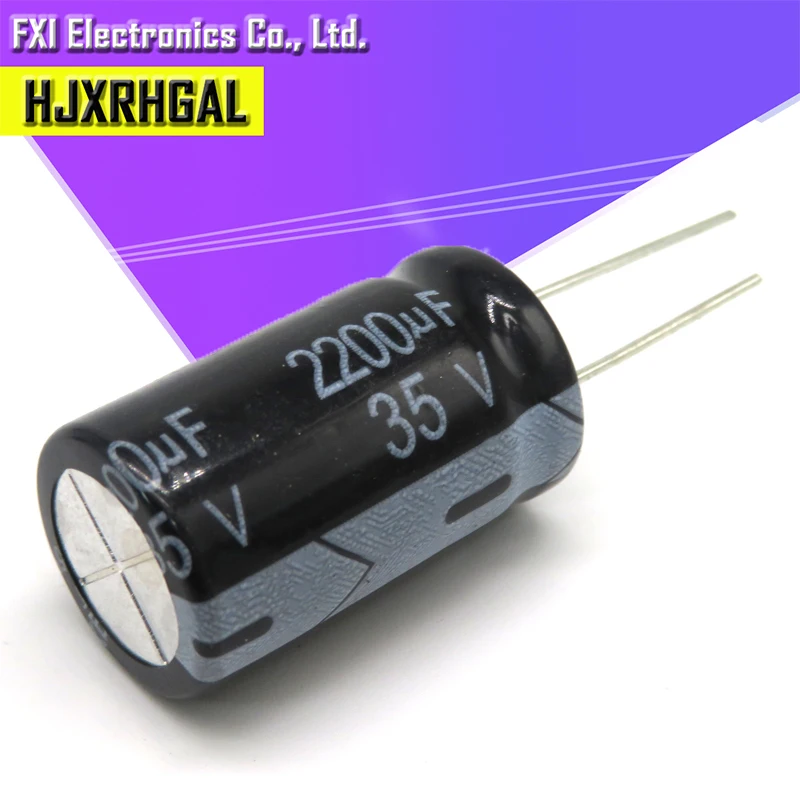 5 шт. 35V2200UF 16*25 мм 2200 мкФ 35V Алюминиевый электролитический конденсатор с