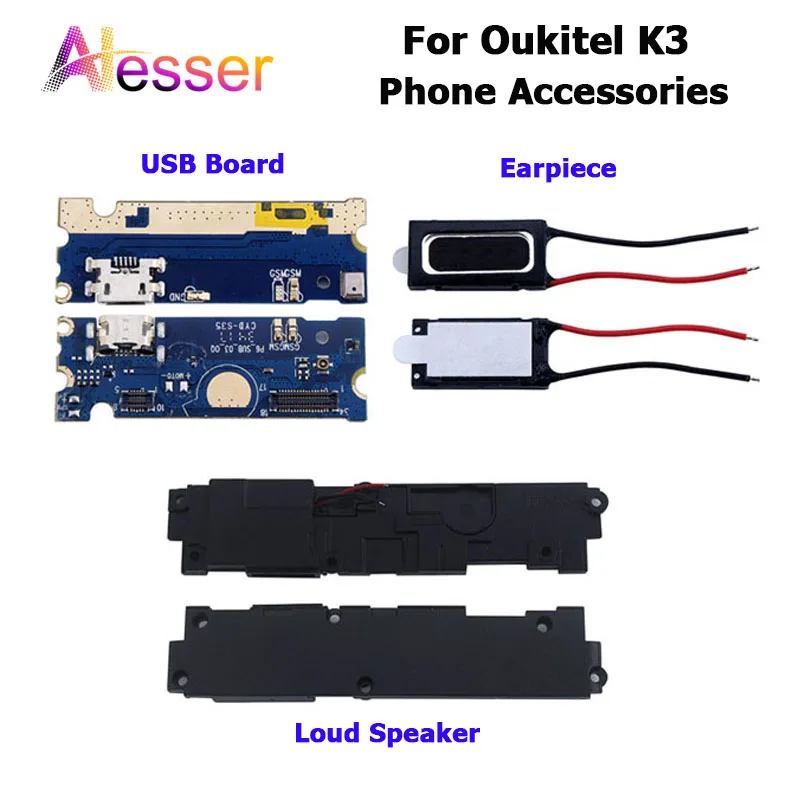 Alesser для Oukitel K3 громкий динамик Новый Динамик наушник и usb разъем зарядная плата в