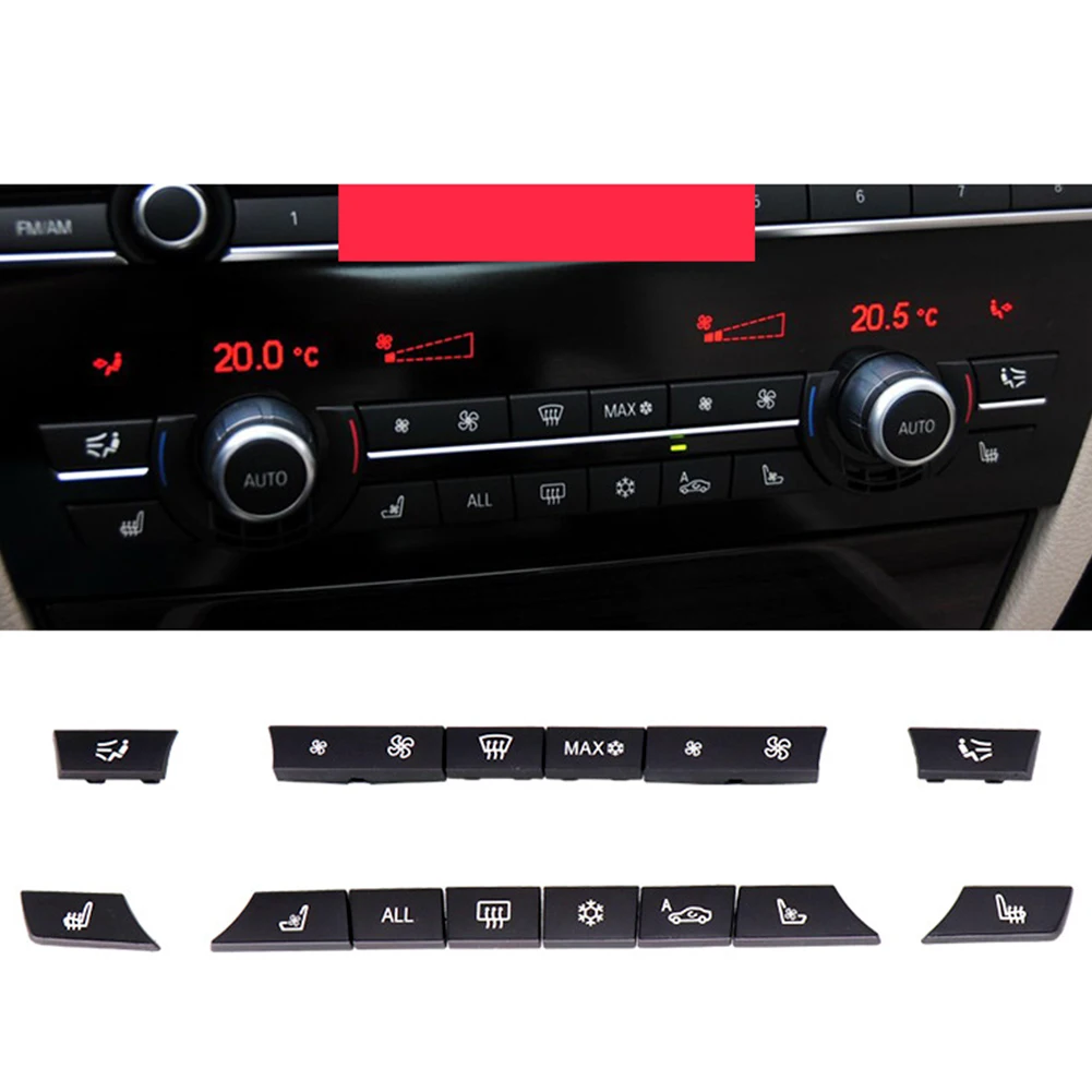 

For AC Heater Switch Climate Control Auto ABS Key Cap Set Stylish Easy Install Direct Fit Practical Replacement F10