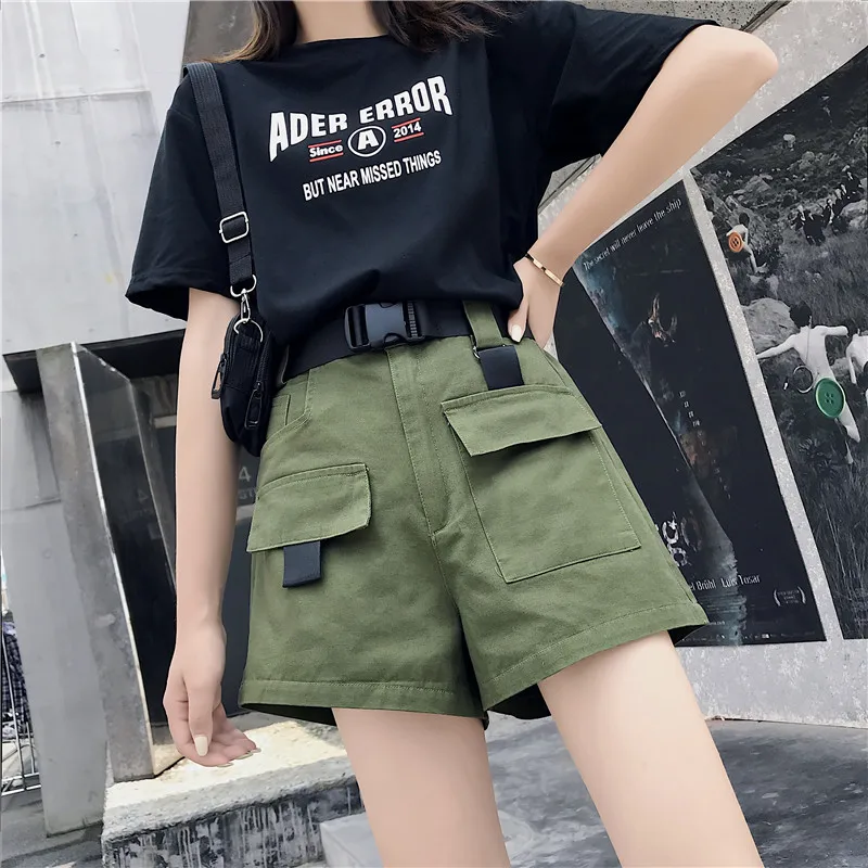 Женские спортивные шорты корейской версии трендовые свободные прямые