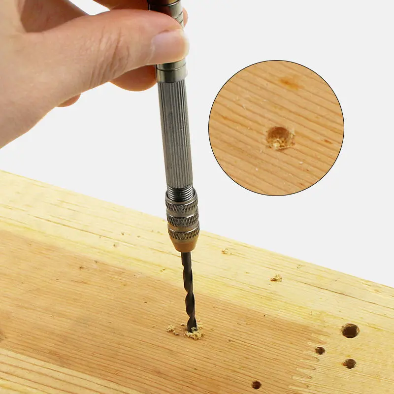 

Walnut Amber Model Olive Core Punch Stationery DIY Tool Mini Twist Drill Manual Drill