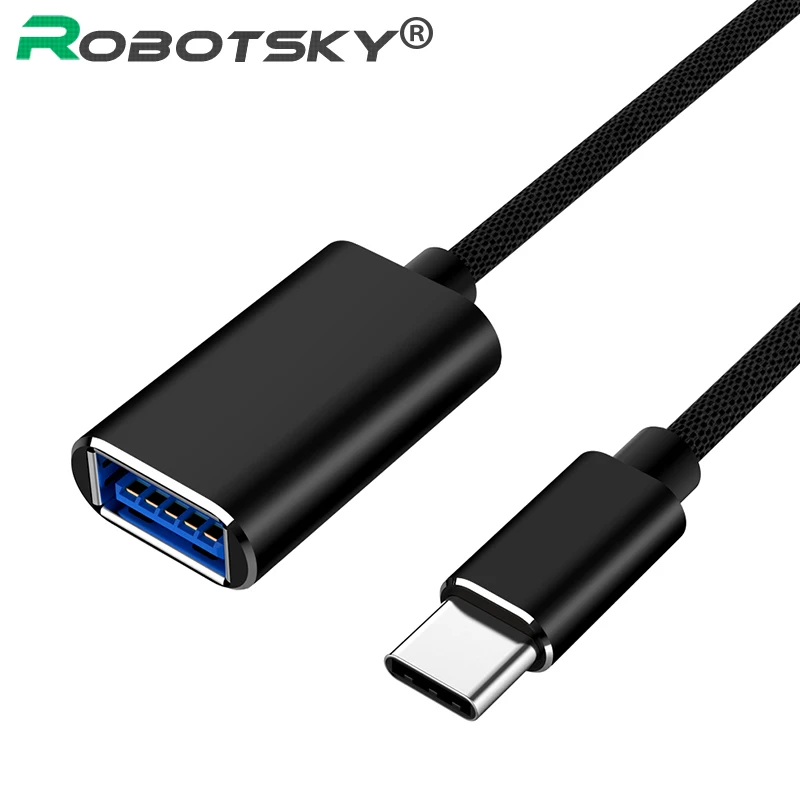 Кабель с разъемом типа C USB 2 0 OTG кабель мужчина к USB2.0 женский металлический