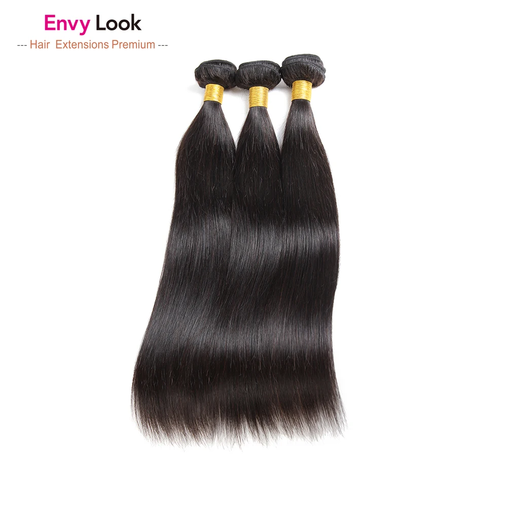 Envy Look натуральный цвет прямые необработанные бразильские натуральные волосы 3/4