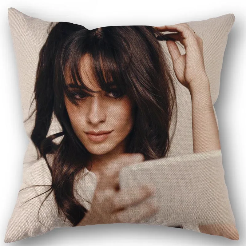 Новинка наволочка Camila Cabello на заказ из хлопчатобумажной льняной ткани с
