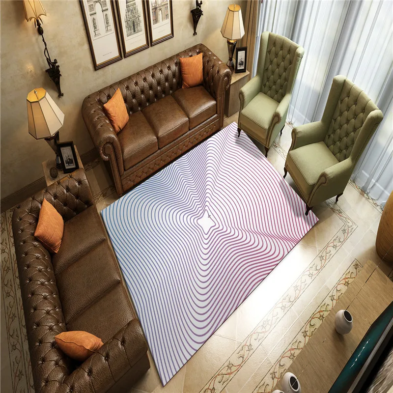 

Geometric Carpets for Living Room Home Decor Non Slip Area Rug Modern Bedroom Hallway Abstract Mat Parlor Pad