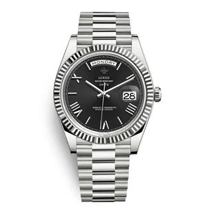 LGXIGE Dropshipping Watch men silver steel case quartz watch men day top brand luxury fitnes aaa wat