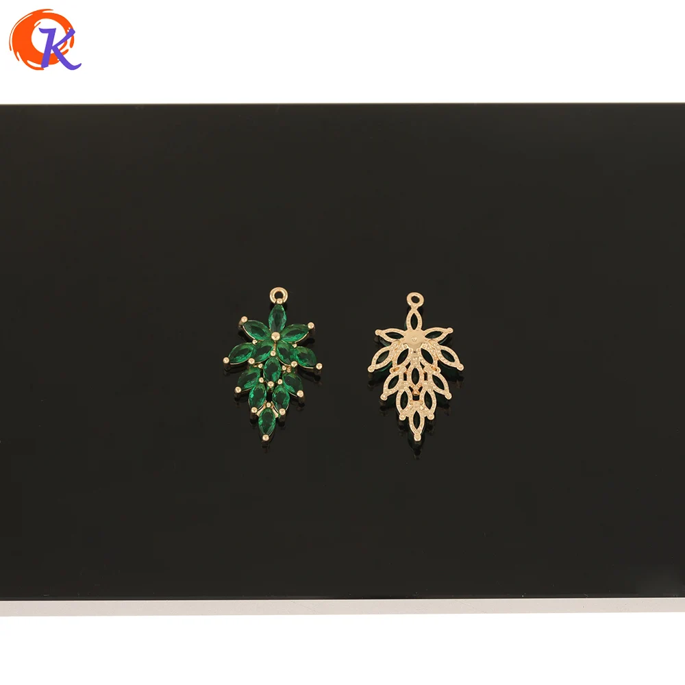 

Cordial Design 30Pcs 14*25MM Jewelry Accessories/CZ Charms/DIY Making/Leaf Shape/Pendant For Necklace/Hand Made/Earring Findings