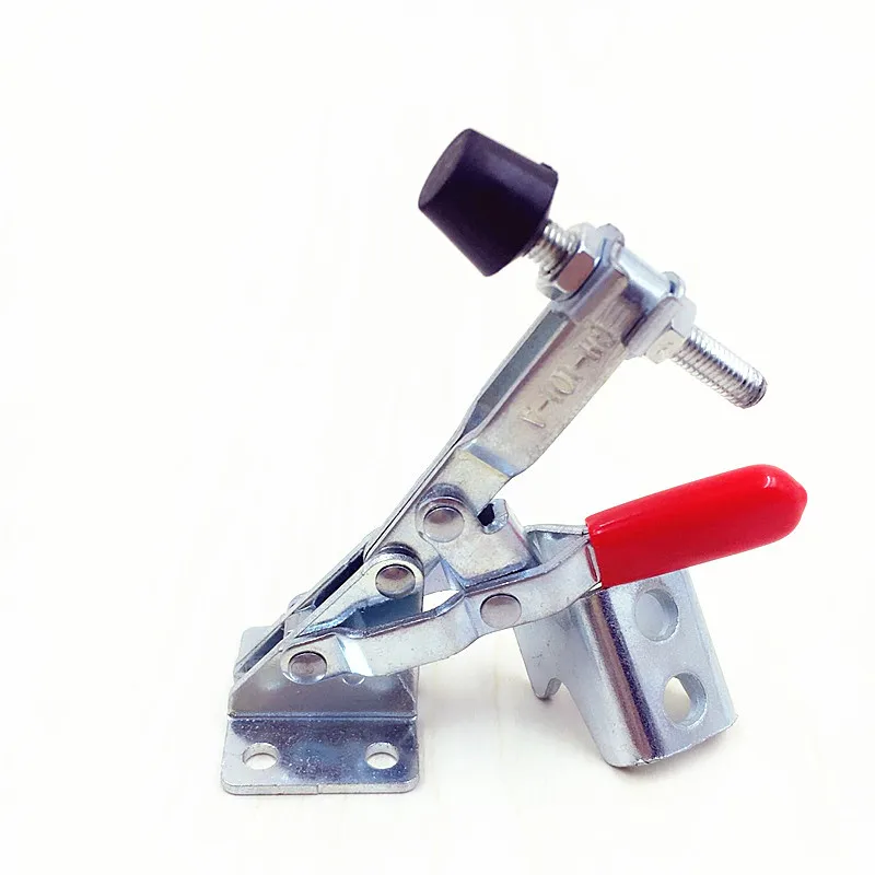 

2Pcs 110 Lbs Holding Capacity Red Straight Handle Vertical Toggle Clamp 101A for machine operation welding mould assembly