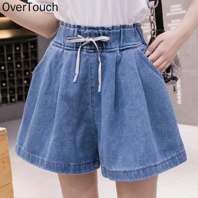 

Размера плюс, женские джинсы брюки с высокой талией свободные джинсовые Основные женские туфли с эластичной резинкой на талии 2021 летние шта...