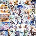 Наклейки с героями мультфильмов Genshin Impact для шт.упак. крышки холодильника компьютера автомобиля мотоцикла ноутбука, 103050 мобильный телефон
