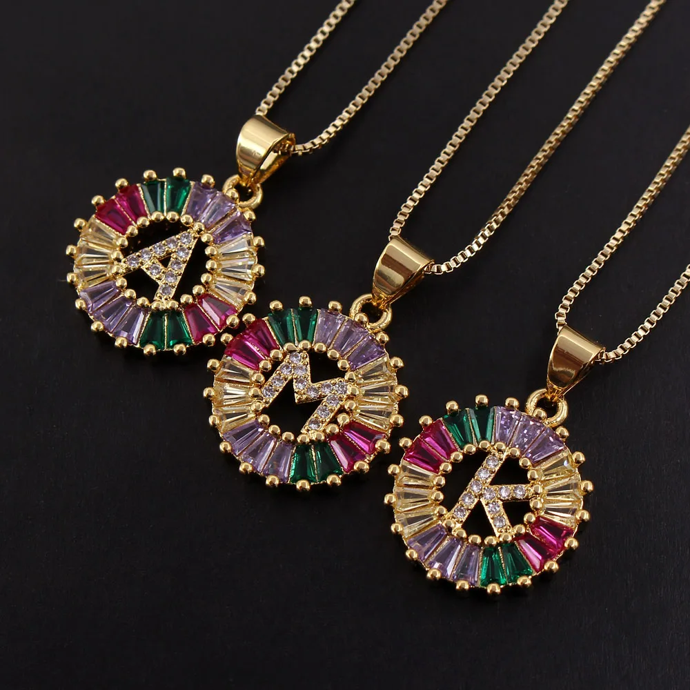 MHS.SUN красочная мозаика AAA CZ подвеска ожерелье для женщин и девушек
