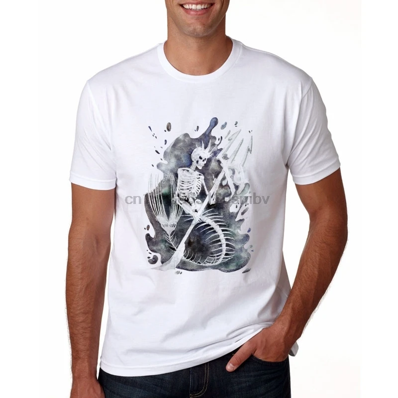 Милая мультяшная 3D футболка с черепом Бэмби оленем котом русалкой графическим