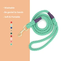 dog leash round cotton dogs lead rope colorful pet long leashes belt outdoor dog walking training leads ropes