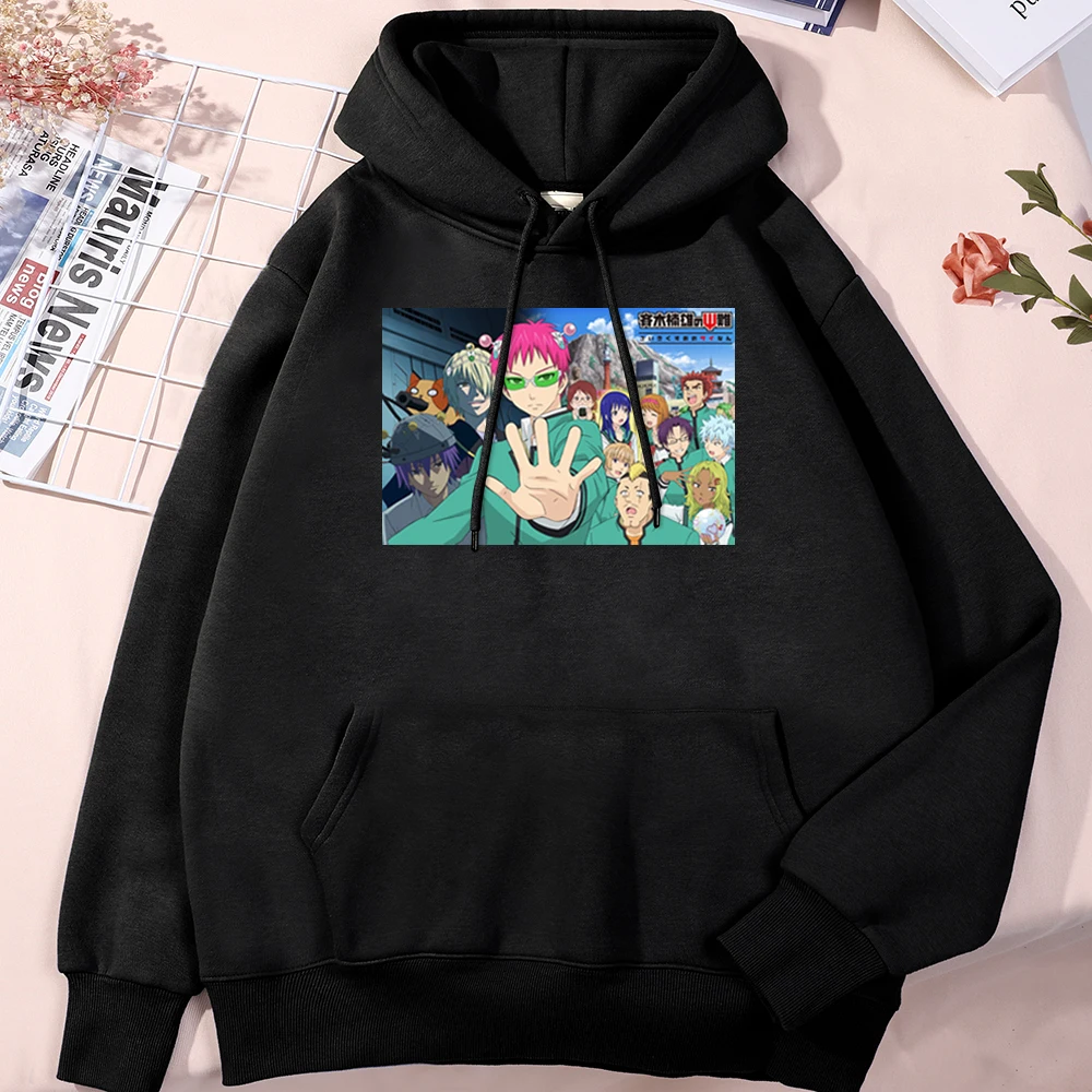 

Anime Saiki Kusuo Disaster Cartoon Printing Hoodie Men Woman Big Size Autumn Soft Loose Sweatshirts Harajukua Japanese Warm Tops