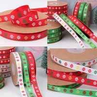 grosgrain satin ribbon for bow printed ribbons diy crafts christmas party decoration handmade gift wrapping supplies 10mm 25y