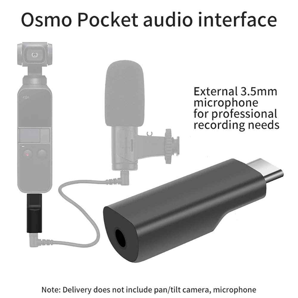 Адаптер для микрофона 3 5 мм DJI Osmo Карманный аудио интерфейс адаптер osmo карманные