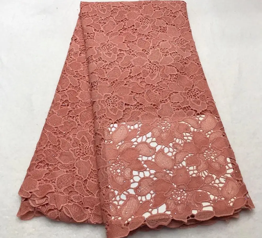 

beautiful High Quality African Guipure Cord Lace Fabric African Lace Fabric Water Soluble Cord Laces For Party Sew ML8622