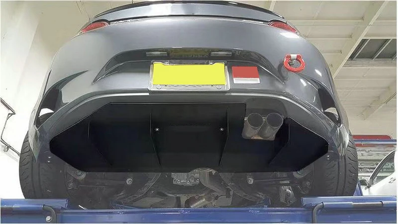 For Mazda MX5 Miata ND VE-Style Carbon Fiber Rear Diffuser With Fitting Glossy Finish Bumper Under Panel Fibre Splitter Set Trim