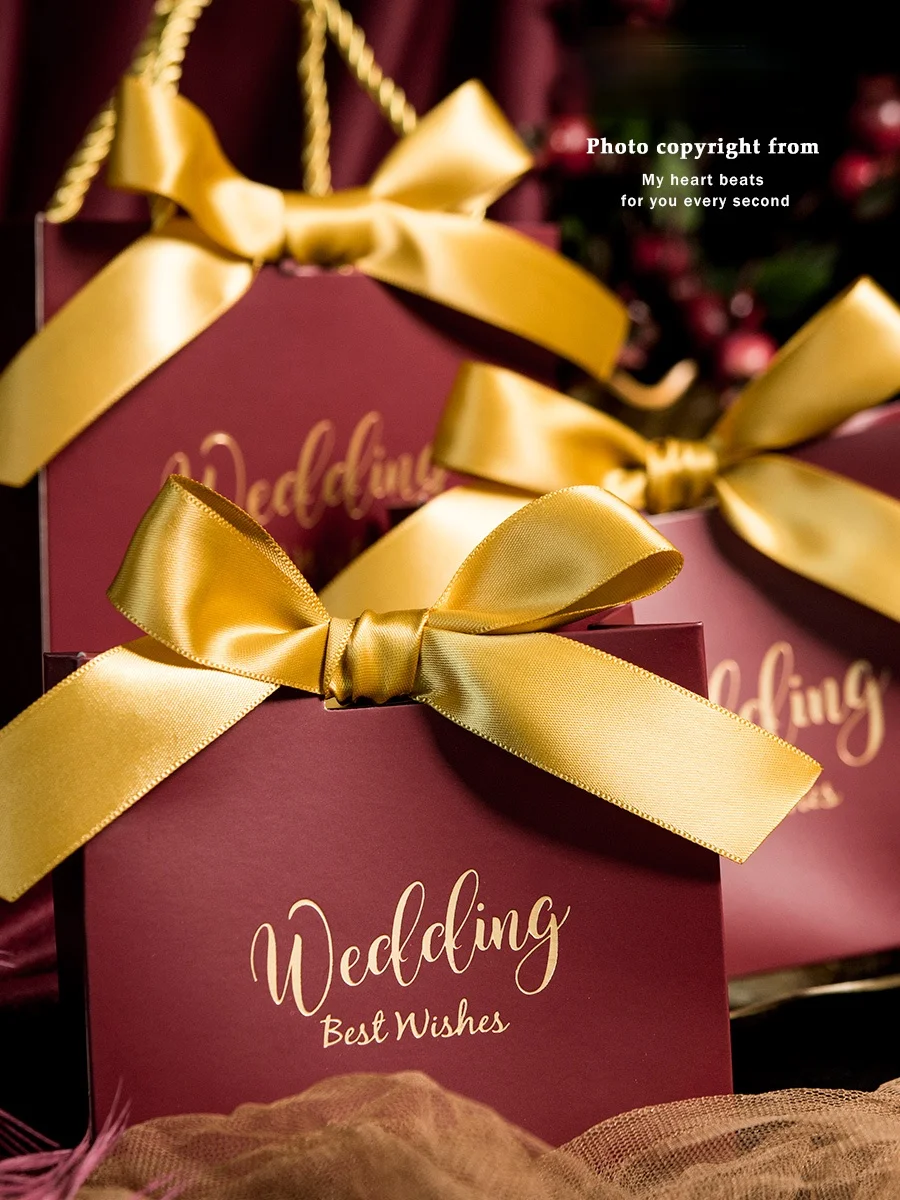 

Новые винно-красная коробка для конфет для творческих личностей на свадьбу ручной конфетная коробка подарочная коробка Сумки из натуральн...