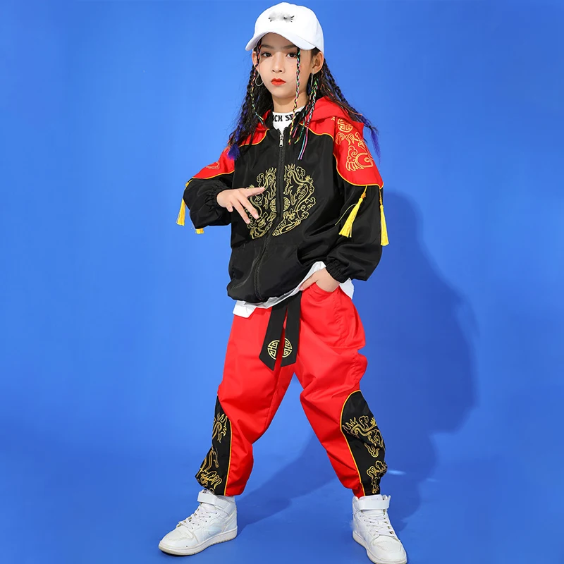 

2021 New Jazz Dance Costumes Chinese Style Ballroom Hip Hop Clothes Long Sleeve Jacket Hiphop Pants Performance Costumes DN7214