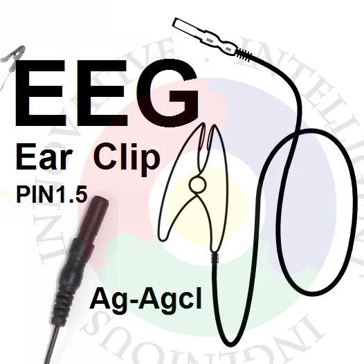 Advanced EEG EEG Ear Clip Electrode, Silver Chloride Ear Clip Electrode, Suitable for EEG Modules Such as OpenBCI