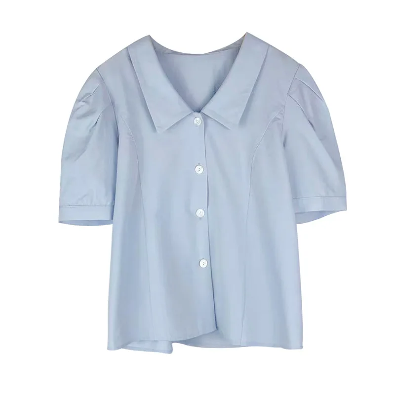 

Han edition blouse Meral 2021 Xia Chun color shirt female fashion leisure short-sleeved shirt multicolor female T-shirt