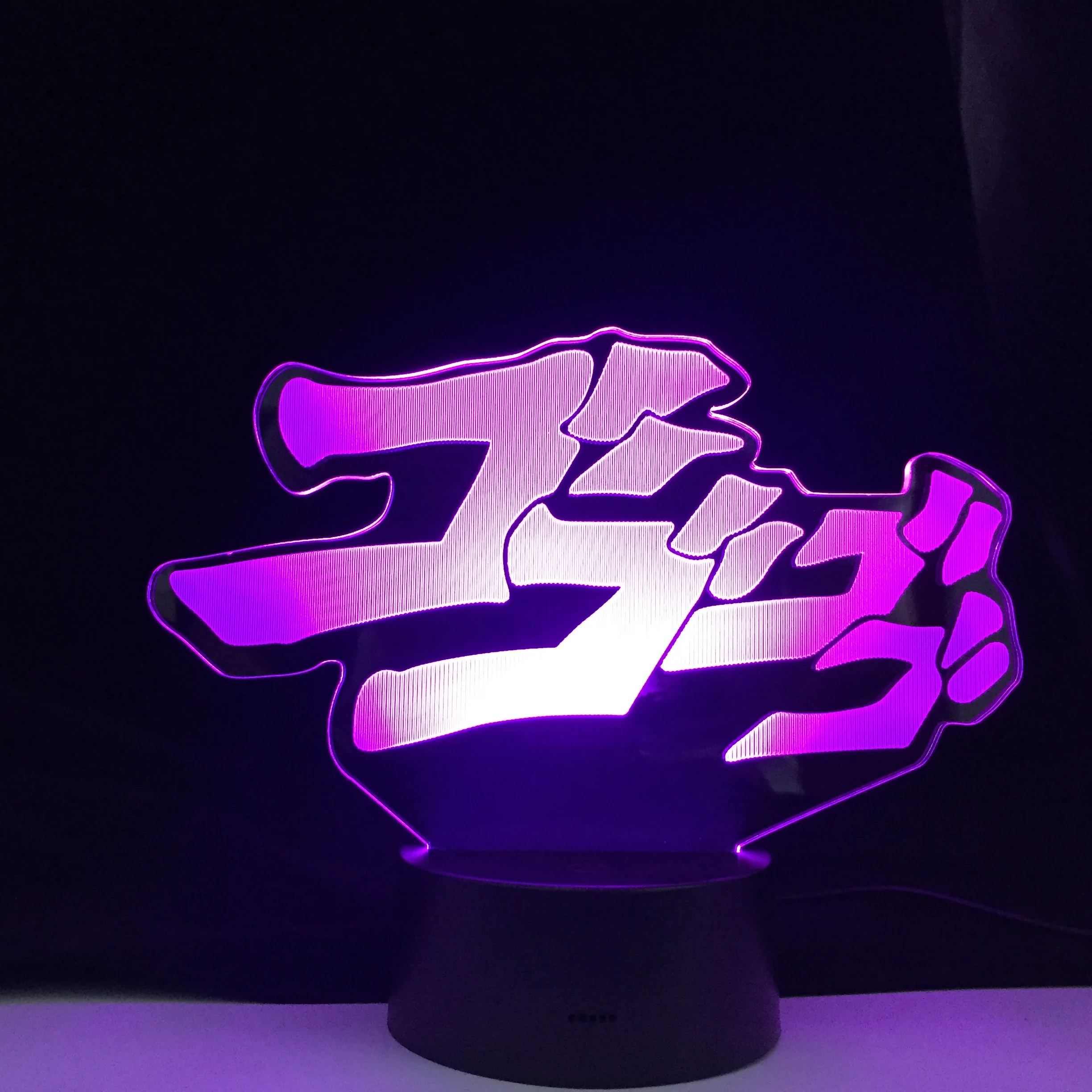 

JoJo's Bizarre Anime Adventure Letter Design Led Night Light Touch Sensor Colorful Nightlight for Home Decor Table 3d Lamp Gift