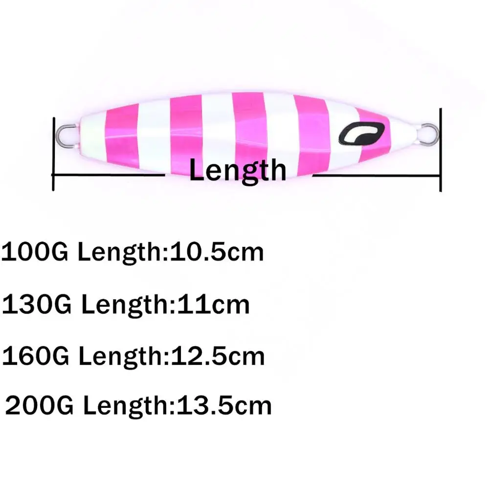 Casfun 100 г 130 г 160 г 200 г 1 шт. медленный джиг блесна, Япония дизайн Ocea Stinger крыло приманки металлический джиг