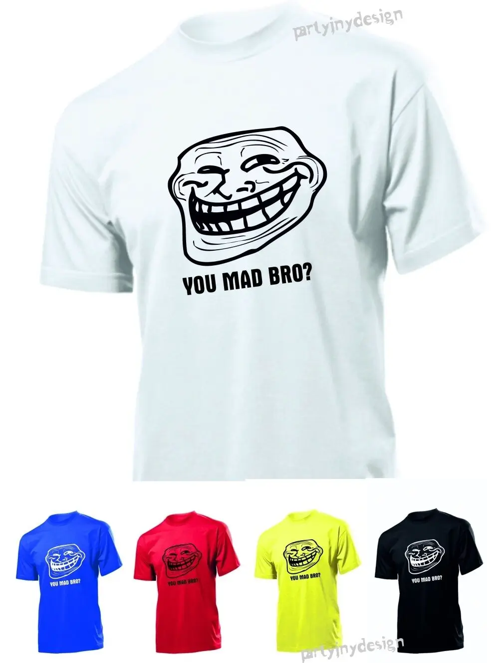 Тролль уход за кожей лица мем вы Mad Bro? Футболка геймер веб гик забавная футболка