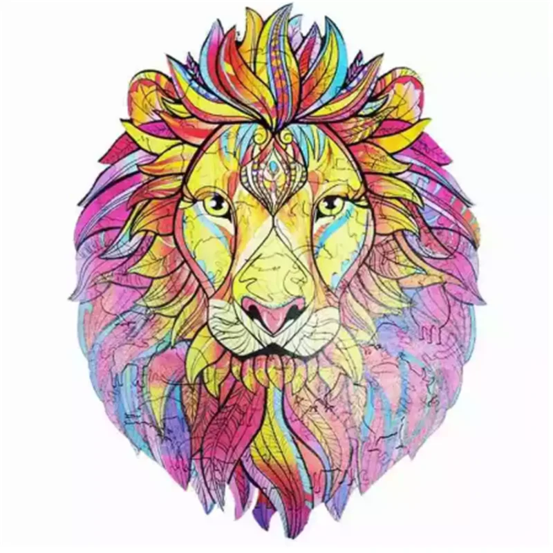 Деревянные головоломки Животные &quotЛиса&quot &quotКот&quot &quotЛев волк