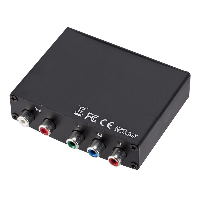 Профессиональный YPBPR в HDMI-совместимый 1080P YPbPr компонент видео конвертер с R/L аудио